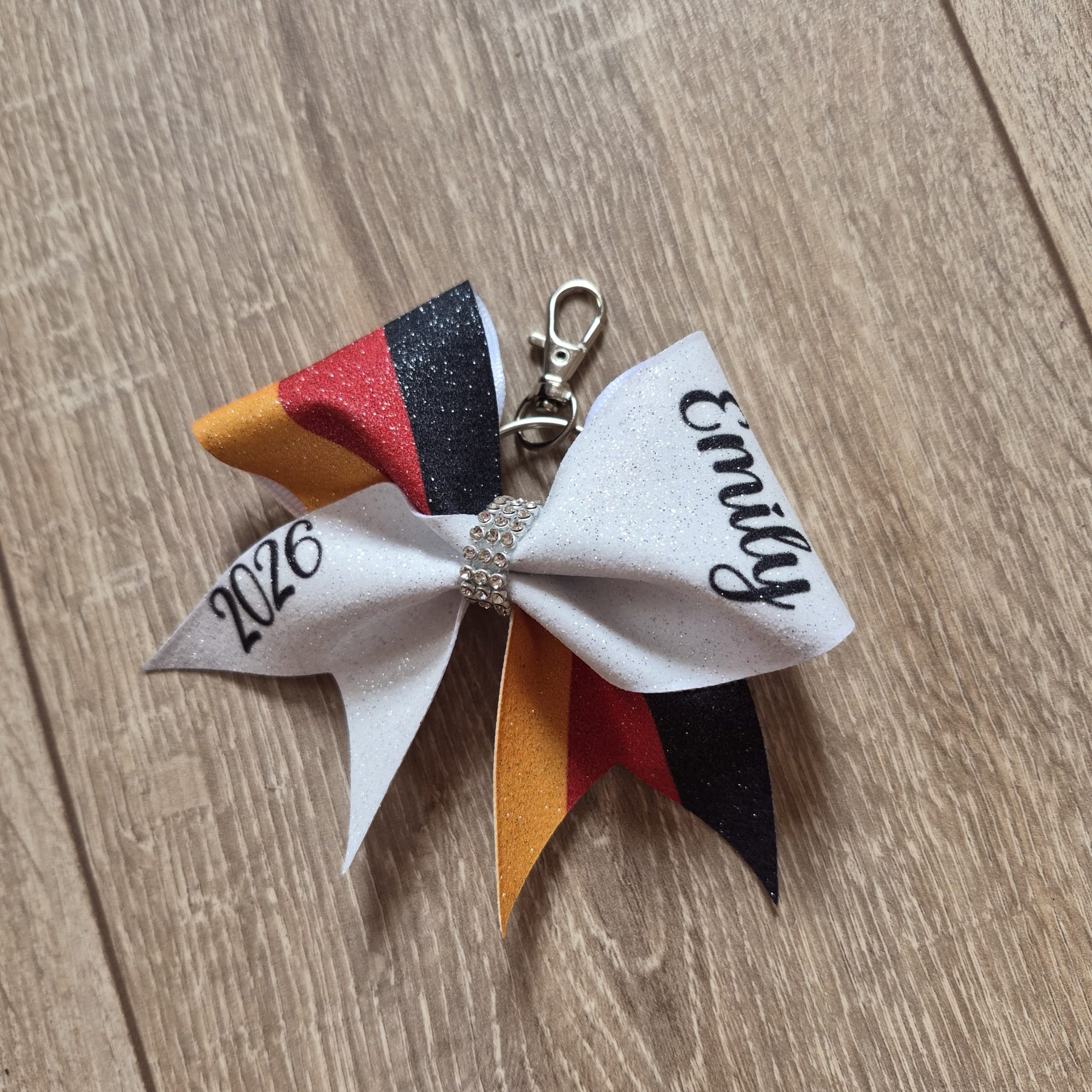 Deutschland CheerBow Anhänger | Fan-Accessoire